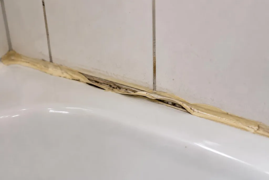Kitbedrijf Hoogeveen – loslatende kit naast het bad